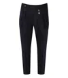Manuel Ritz Blue Wool Baggy Fit Trousers