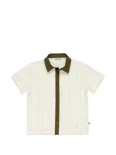Manuel Ritz Kids' Broderie-anglaise Shirt In Neutral