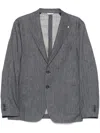 Manuel Ritz Brooch-detail Blazer In Blue