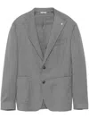 Manuel Ritz Brooch-detail Blazer In Grey
