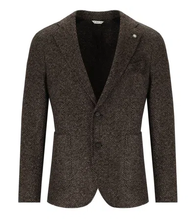 MANUEL RITZ MANUEL RITZ BROWN SINGLE BREASTED JACKET