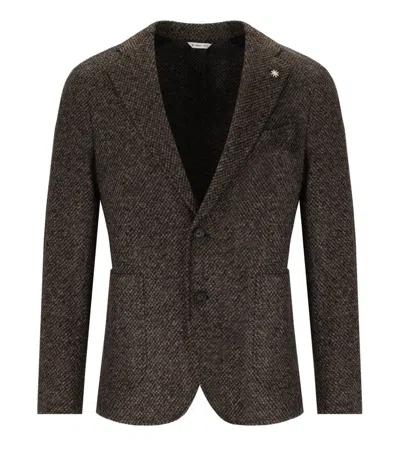 MANUEL RITZ MANUEL RITZ BROWN SINGLE BREASTED JACKET