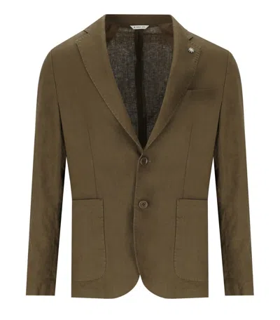 MANUEL RITZ MANUEL RITZ BROWN SINGLE BREASTED JACKET