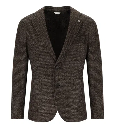 MANUEL RITZ MANUEL RITZ BROWN SINGLE BREASTED JACKET