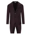 Manuel Ritz Burgundy Suit In Multi