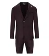 Manuel Ritz Burgundy Suit In Multi
