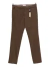 Manuel Ritz Button-fastening Trousers In Brown