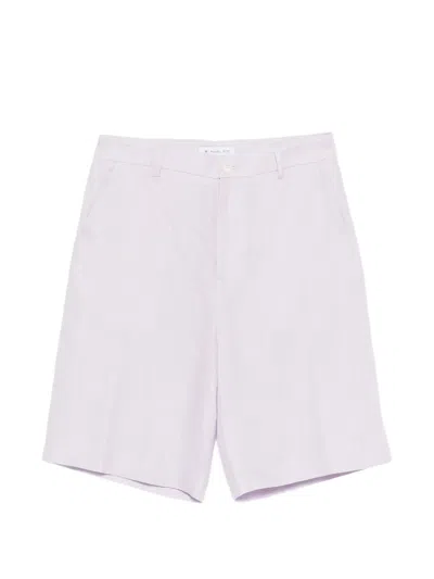 Manuel Ritz Button Shorts In Purple