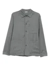 Manuel Ritz Button-up Flannel Shirt Jacket In Gray
