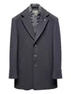 Manuel Ritz Buttoned Coat In Blue