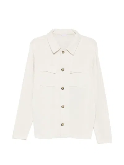 Manuel Ritz Cardigan Mit Geknöpfter Tasche In White