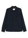 Manuel Ritz Buttoned Shirt Jacket In Blue