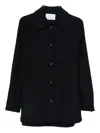 Manuel Ritz Buttoned Wool-blend Coat In Black