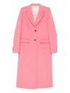 Manuel Ritz Buttoned Wool-blend Coat In Pink