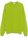 Manuel Ritz Cable-knit Sweater In Green