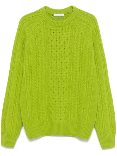 Manuel Ritz Cable-knit Sweater In Green