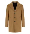 Manuel Ritz Camel Single-breasted Coat