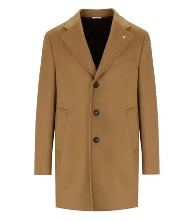 MANUEL RITZ MANUEL RITZ CAMEL SINGLE-BREASTED COAT