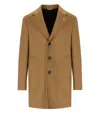 Manuel Ritz Camel Single-breasted Coat