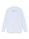 Manuel Ritz Striped Shirt In Light Blue