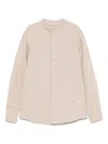 Manuel Ritz Logo-embroidered Shirt In Beige