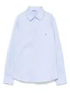 Manuel Ritz Embroidered-logo Shirt In Light Blue