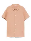 Manuel Ritz Logo-embroidered Shirt In Beige