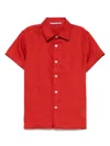 Manuel Ritz Slub-textured Shirt In Red