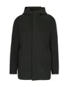 Manuel Ritz Cappotto Con Cappuccio Nero In Black
