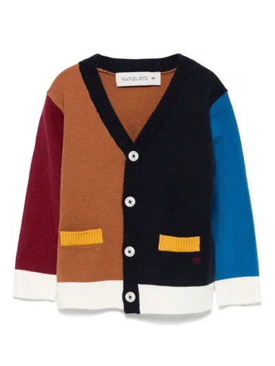 Manuel Ritz Kids' Cardigan Multicolore In Blue