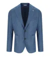 Manuel Ritz Carta Da Zucchero Single-breasted Jacket In Blue