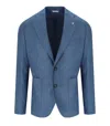 Manuel Ritz Carta Da Zucchero Single-breasted Jacket In Blue