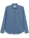 Manuel Ritz Hemd Aus Chambray In Blau