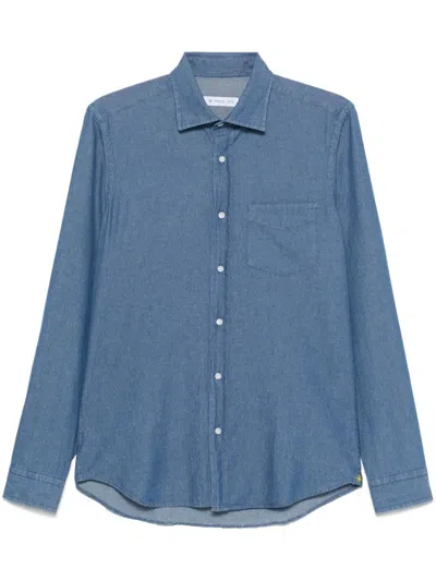 Manuel Ritz Hemd Aus Chambray In Blau