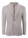 Manuel Ritz Honeycomb Cotton Jacket In Neutral