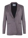 Manuel Ritz Jacket In Viscose In Purple