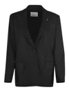 Manuel Ritz Lurex-coloured Blazer In Black