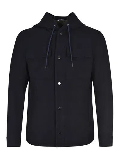 Manuel Ritz Jacket Made Of A Wool Blend In Blue