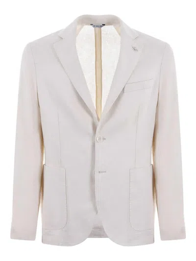 Manuel Ritz Linen Jacket In White