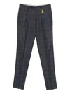 Manuel Ritz Check-pattern Trousers In Gray