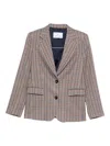 Manuel Ritz Check-print Blazer In Brown