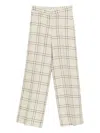 Manuel Ritz Check-print Sequin-embellished Trousers In Neutral