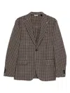 Manuel Ritz Checked Blazer In Brown