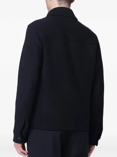 Manuel Ritz Chest-pocket Zip-fastening Jacket In Blue