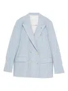 Manuel Ritz Chevron Blazer In Blue