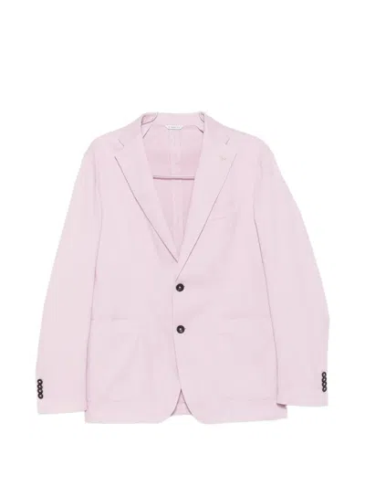 Manuel Ritz Chevron Blazer In Pink