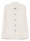 Manuel Ritz Chevron Shirt Jacket In Neutrals