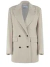 Manuel Ritz Coat In Viscose Blend In Mastice