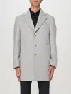 Manuel Ritz Grey Single-breasted Coat In Gray