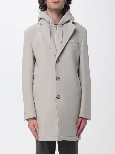 Manuel Ritz Coat Men Color Beige In Gray